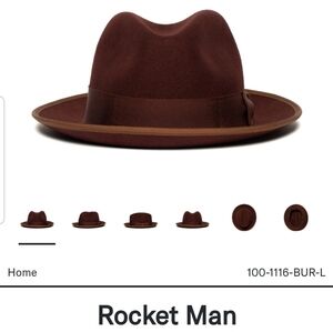 Rocket Man Brown Fedora Hat